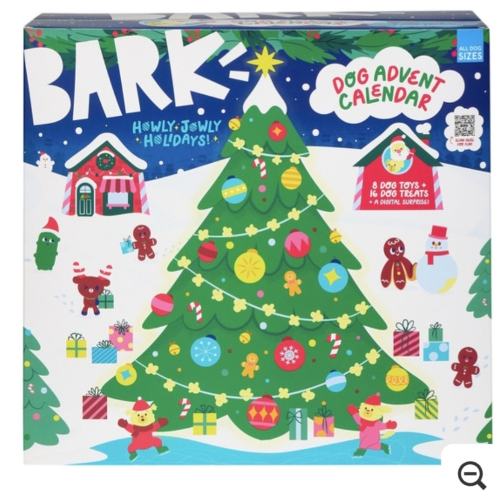 Bark Festive Dog Advent Calendar with Green and Red Accents